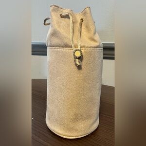 BVLGARI Chic Beige Drawstring Cosmetic Bag (For Emirates)